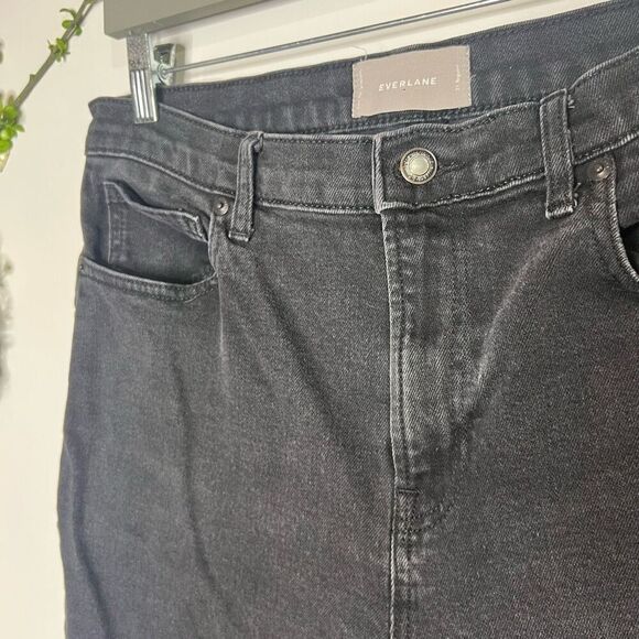 Everlane Black Jeans Raw Hem Sz 31 R - Picture 4 of 9
